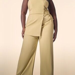 Elegant Tan Women's Jumpsuit